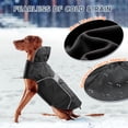 thumbnail image 7 of Warm Dog Coat, Waterproof Reflective Dog Winter Jacket, Velvet Inner Windproof for Small Medium Large Dogs, Black, XXXL, 7 of 7
