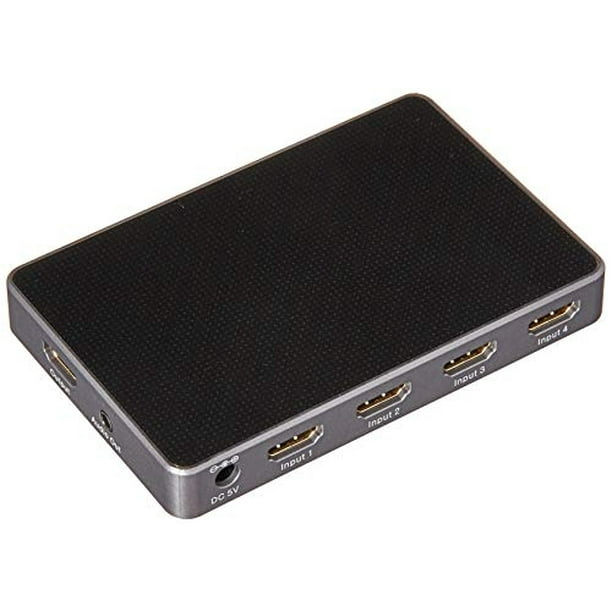 Monoprice Blackbird 4K 4x1 HDMI Switch con extractor de audio - Negro