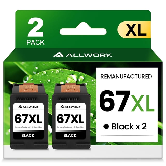 Cartucho de tinta de repuesto ALLWORK 67XL negro para impresora HP
