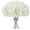 White, variant on White Hydrangea Artificial Flowers, Faux Hydrangea Flowers with Stems, Full Heads Silk Fake Hydrangea Flowers for Wedding Bouquet Home Party Decor Centerpieces Floral Arrangements