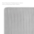 thumbnail image 5 of Modway Milenna Channel Tufted Performance Velvet Twin Headboard in Light Gray, 5 of 7