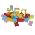 thumbnail image 2 of 46pcs Geometry Wooden Cognitive Blocks Stacking Kids Game Toy - City, 2 of 5