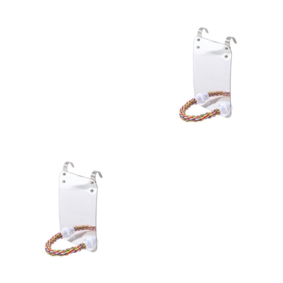 Billuyoard Espejo colgante acrílico para mascotas, portátil, , reutilizable, para el hogar, balcón, mascotas interactivas, juguete, tipo de Tipo 2 2Conjunto