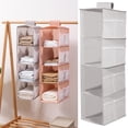 thumbnail image 4 of Organizador de armario colgante plegable, estantes de almacenamiento para suéteres, zapatos, bolsos y sombreros. gris, 4 of 9