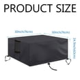 thumbnail image 5 of Fire Pit Cover for Square Tables, Heavy Duty Waterproof Design Ensures All Weather Protection And Long Lasting Durability, Breathable Outdoor Patio Furniture Cover (Fits Up To 28" Square Fire Table), 5 of 5
