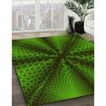 thumbnail image 3 of Ahgly Company Machine Washable Indoor Square Transitional Dark Lime Green Area Rugs, 5' Square, 3 of 7