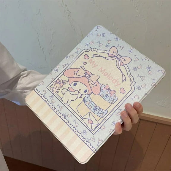 Sanrio MyMelody With Pen Slot For iPad Air 2021 10.2 Case Mini 6 Air 4 10.9 Silicone Protective Case iPad Pro 11 Inch Cover