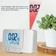 thumbnail image 1 of RelOJ Despertador Digital de Proyección Con Doble Alarma, Carga USB y 7 Idiomas, Visualizació de Rotacia de 180 Grados de Tiempo y Temperatura para Dormitorio y Oficina, 1 of 7