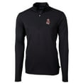 thumbnail image 2 of Men's Cutter & Buck Black Washington State Cougars Virtue Eco Pique Recycled Quarter-Zip Pullover Top, 2 of 3