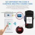 Eogifee Universal Ceiling Fan Remote Control Kit, 3 Speed, Light Dimmer