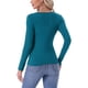 thumbnail image 3 of Camisetas térmicas para mujeres INSPIRE CHIC, capa base de manga larga, ropa interior, tops de pijama de otoño e invierno, camiseta básica en azul lago, 3 of 6