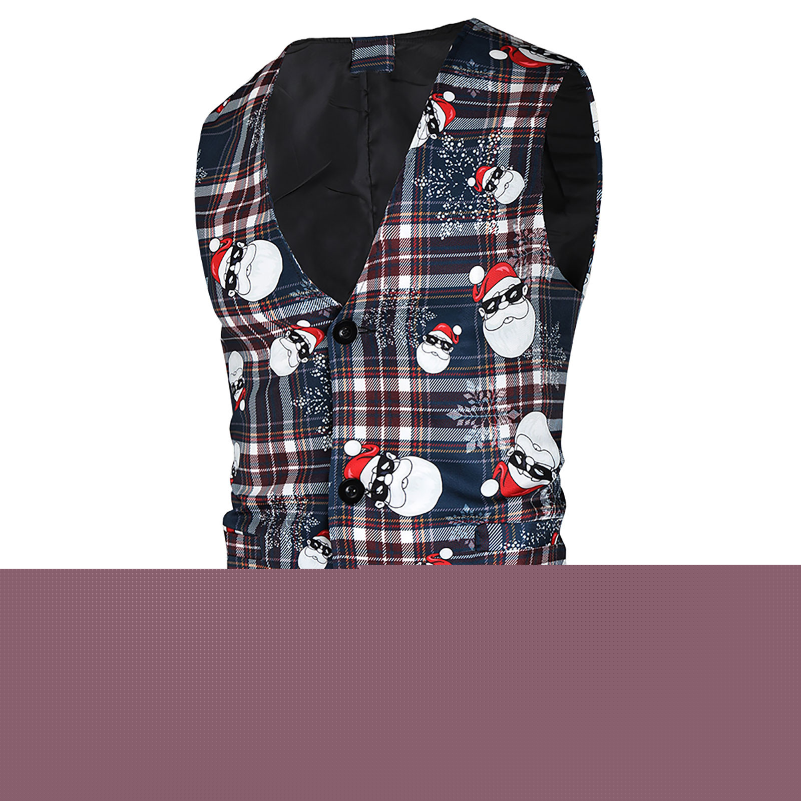 thumbnail image 2 of IROINNID Men's V-Neck Sleeveless Graphic Prints Comfy Trend Personality Christmas Vest, 2 of 5