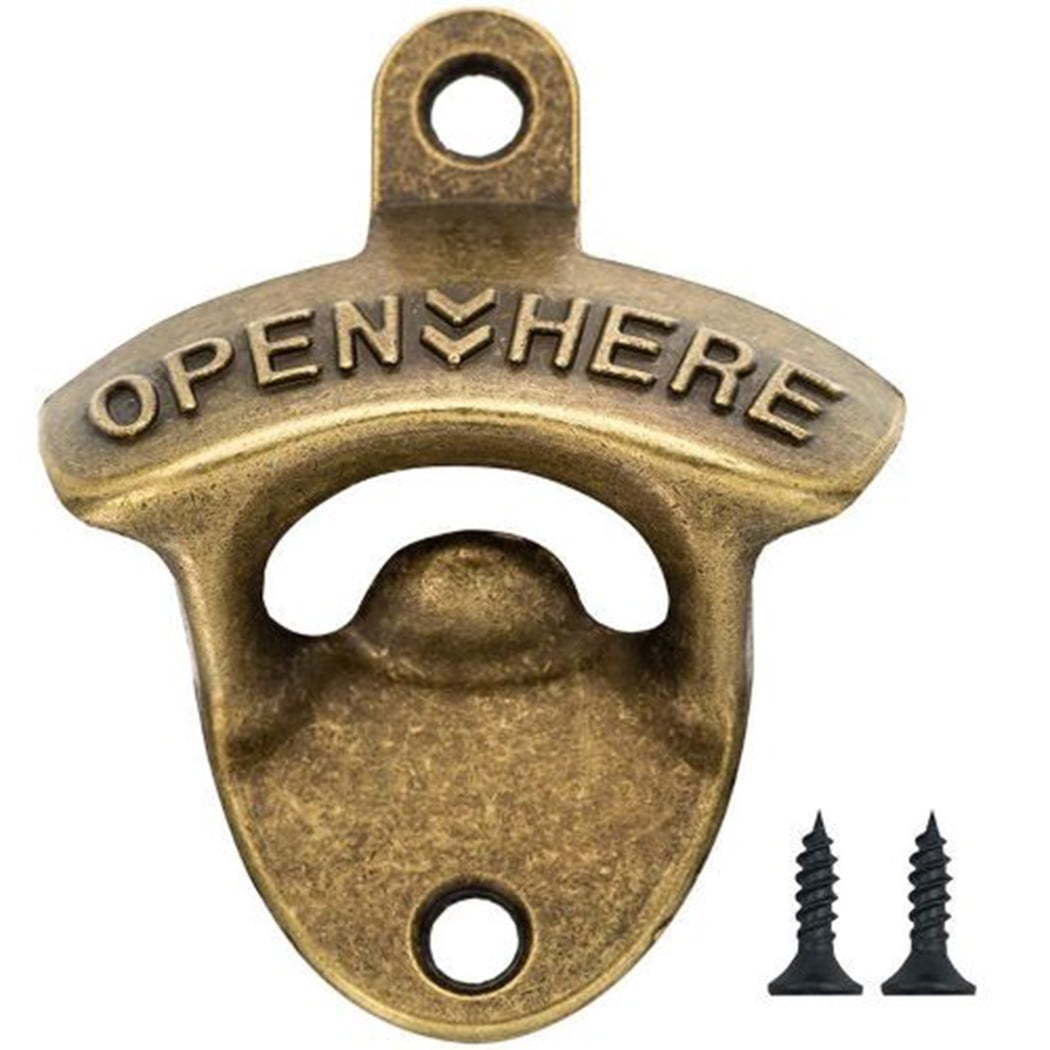 Barware Gear Wall Mount Bottle Opener Beer Thirty with Free Stainless Steel Mounting Screws Wall Hung Beer Opener for Bar or Kitchen Antique Copper Pop the cap and open your Beer and Soda in Style 