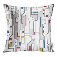 thumbnail image 1 of BOSDECO Colorful Modern Red Yellow Blue Gray Abstract Pattern Bauhaus Pillow Case Pillow Cover 20x20 inch, 1 of 1