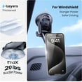 thumbnail image 2 of Magnetic Car Phone Holder, Universal Car Phone Mount for Windshield and Dashboard, Adjustable Suction Cup, 6 Powerful Magnets, Suitable for All Mobile Phones, 2 of 5