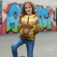 thumbnail image 3 of Xoenoiee Highland Cattle Sunflower Print Sweatshirt for Girls Kids Half Zip Quarter Zipper Pullover Hoodies Tops Long Sleeve Jacket Fall Outfits, 13-14 Years, 3 of 7