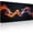 Abstract Lines on a Black, variant on 35.4 x 15.7 in, XXL Large Mouse Pad for Desk, Extended Keyboard Mouse Mat for Computer Office, Big Mouse pad with Stitched Edges, Gaming Pc-Boho Leaves