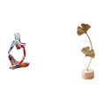 thumbnail image 1 of Figura decorativa de resina y metal con forma de hoja de pensador abstracto, ideal para dormitorio, oficina, tienda, estantería, mesa, fiesta, hogar,, 1 of 8