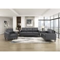 thumbnail image 5 of Lexicon Malcolm Faux leather Love Seat in Dark gray, 5 of 5