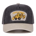thumbnail image 6 of Spazoro Toddler Boys Girls Baseball Cap, Perforated Excavator Print Adjustable Breathable Washed Cotton Hat for Summer Protection Black, 6 of 9