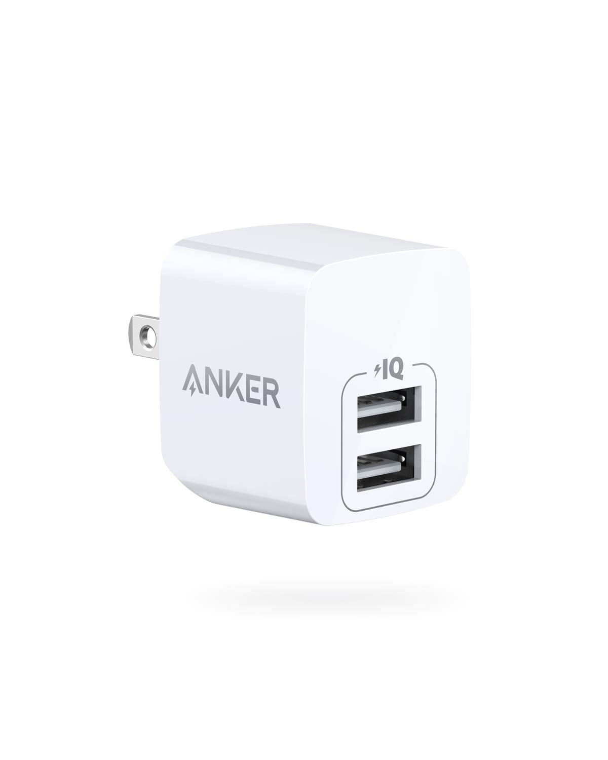 Anker 2-Pack Dual Port 12W Wall Charger with Foldable Plug PowerPort mini for iPhone XS/ X / 8 / 8 Plus / 7 / 6S / 6S Plus HTC iPad and More Samsung Galaxy Note 5 / Note 4 Moto USB Charger