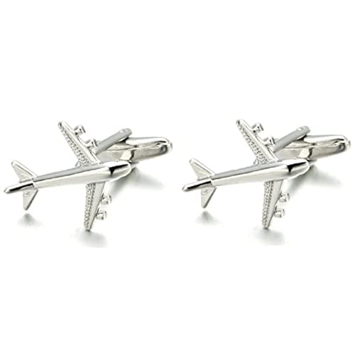 Airplane Cufflinks for Men, Plane Cufflinks, Jet Aircraft Cuff Links, Jet Plane Shirt Tuxedo Cufflinks, Punk Cufflinks French Cufflinks, Best Man Cufflinks, Silver Wedding Cufflinks Gifts (1)
