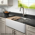 thumbnail image 3 of Houzer Aspire 33 in Matte Black Fireclay Apron Front Farmhouse 50/50 Double Bowl Workstation Sink with Accessories - PTW-3320SD BL, 3 of 9