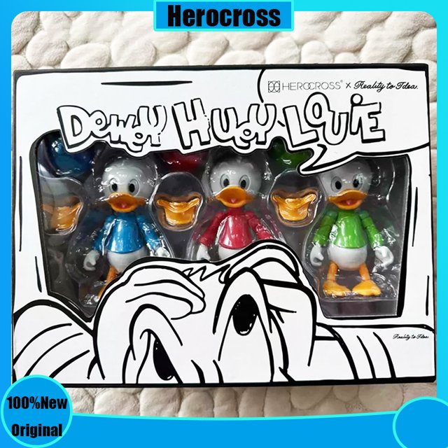 Figura DE ACCIÓN DE Herocross Hoopy, juguete Original del Pato DONALD, versión especial, Louie Huey Dewey, 9cm, regalo para niños