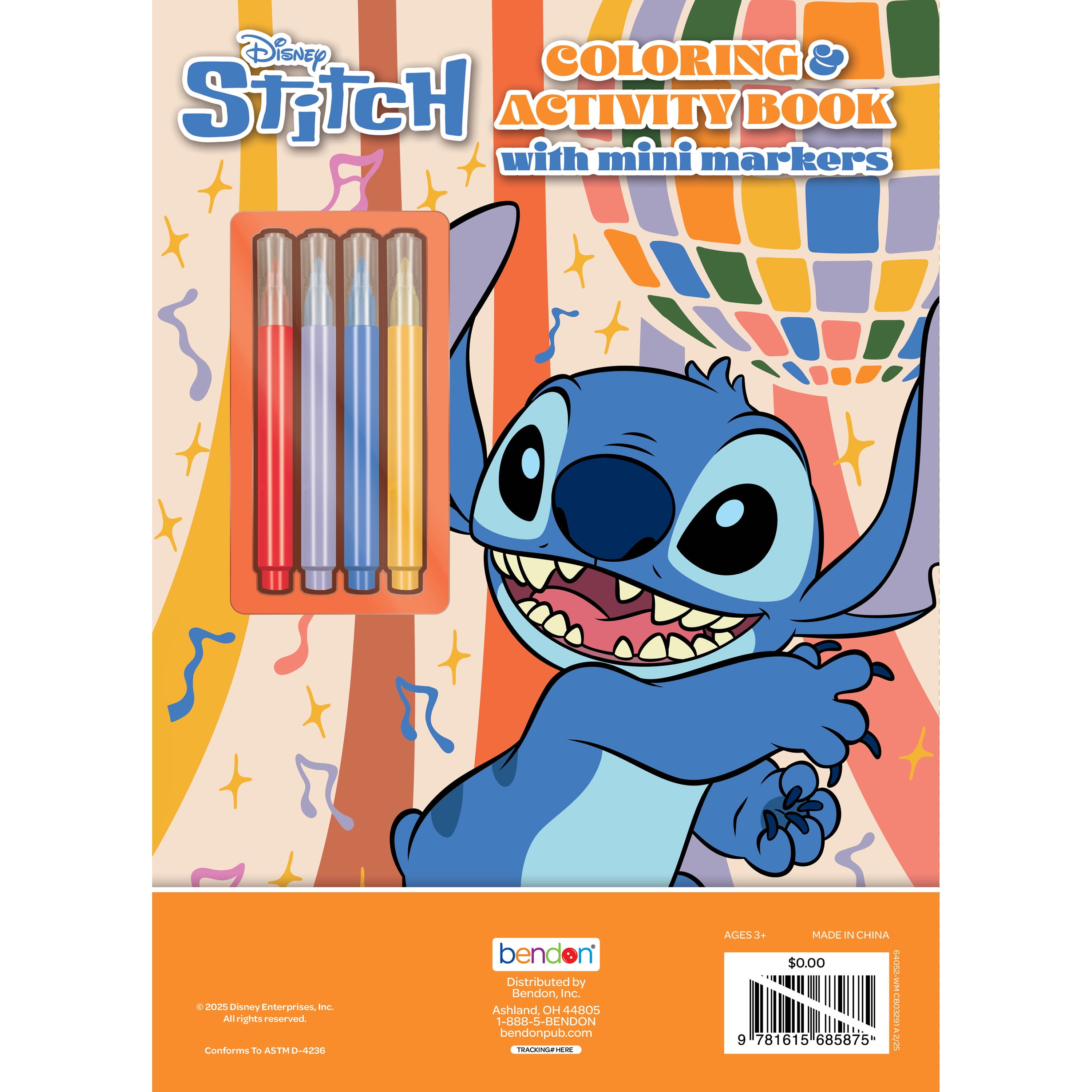 Disney Lilo & Stitch 32-Page Coloring and Activity Book with 4