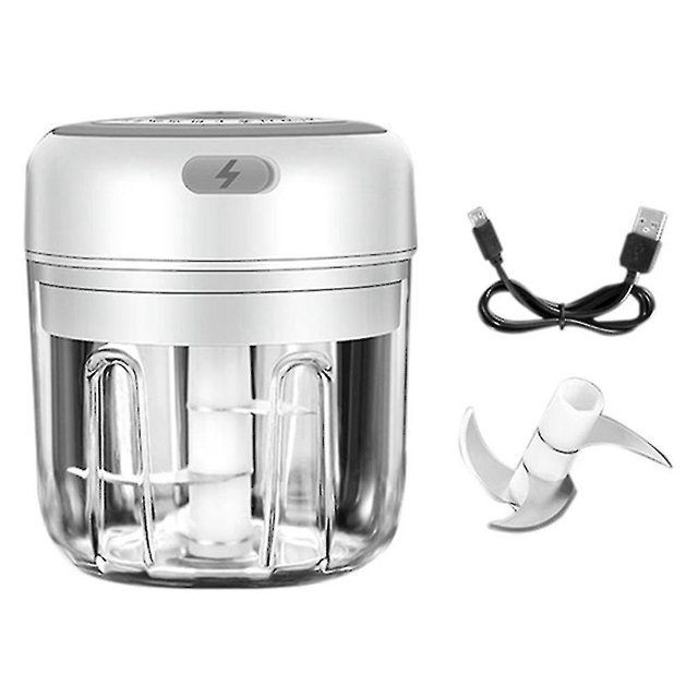 6 green Trituradora De Ajos Eléctrica Inalámbrica Mini Usb De 250 Ml Picadora De Alimentos Resistente-c