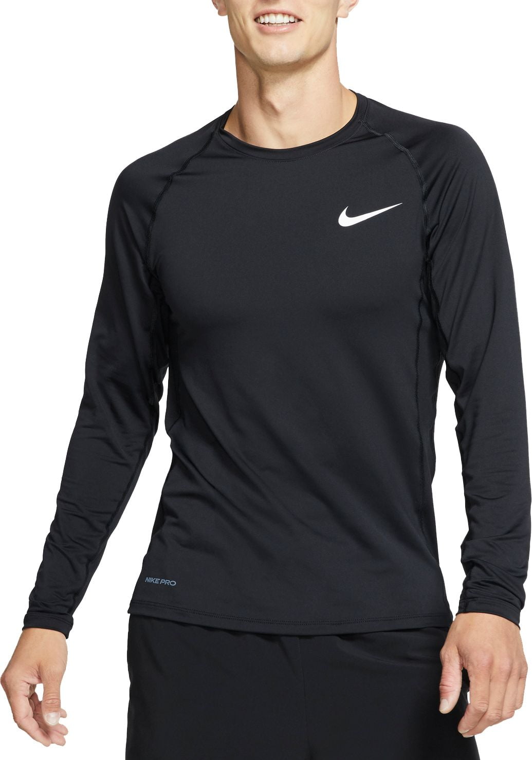 Nike - Nike Men's Pro Slim Fit Long Sleeve Shirt - Walmart.com ...
