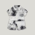 thumbnail image 2 of Odeerbi 6M-5Y Niños Trajes de Verano de Algodón Degradado Camisa de Manga Corta Pantalón Corto Conjunto de Dos Piezas, 2 of 9