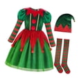 thumbnail image 3 of Conjunto de ropa de disfraz de navideño para fiesta, actuación en el escenario, cumpleaños, festival, 3 of 8