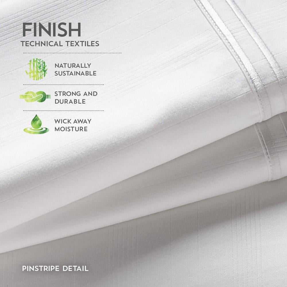 New Purecare Bamboo Elemnet Terrene Premium Queen Dove Gray Sheet Set 70% Bamboo, 30% Rayon