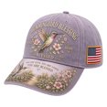 thumbnail image 7 of Hummingbird Blessing Faith Garden Morning Cap,Botanical Hummingbird American Flag Printed Baseball Cap,Lightweight Adjustable Casual Outdoor Sun Hat for Men & Women, 7 of 7
