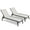 Beige, variant on Pellebant 2‑Pack Stackable Adjustable Aluminum Chaise Lounge Chairs – 5‑Position All‑Weather Pool & Patio Recliners (Black)