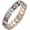 Silver & Gold, variant on Bracelets for Men, Titanium Steel Bracelet with Double Rows Effective 4 Elements Stones