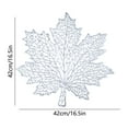 thumbnail image 3 of Maple Leaf Placemats for Dining Table, Hollow Out Placemats 16.5x16.5 inch for Party, Holiday and Wedding Table Decor, Silver, 3 of 6