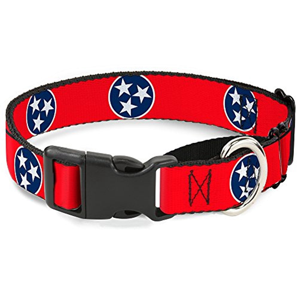Buckle-Down Tennessee Flag Stars Red White Blue Martingale Dog Collar