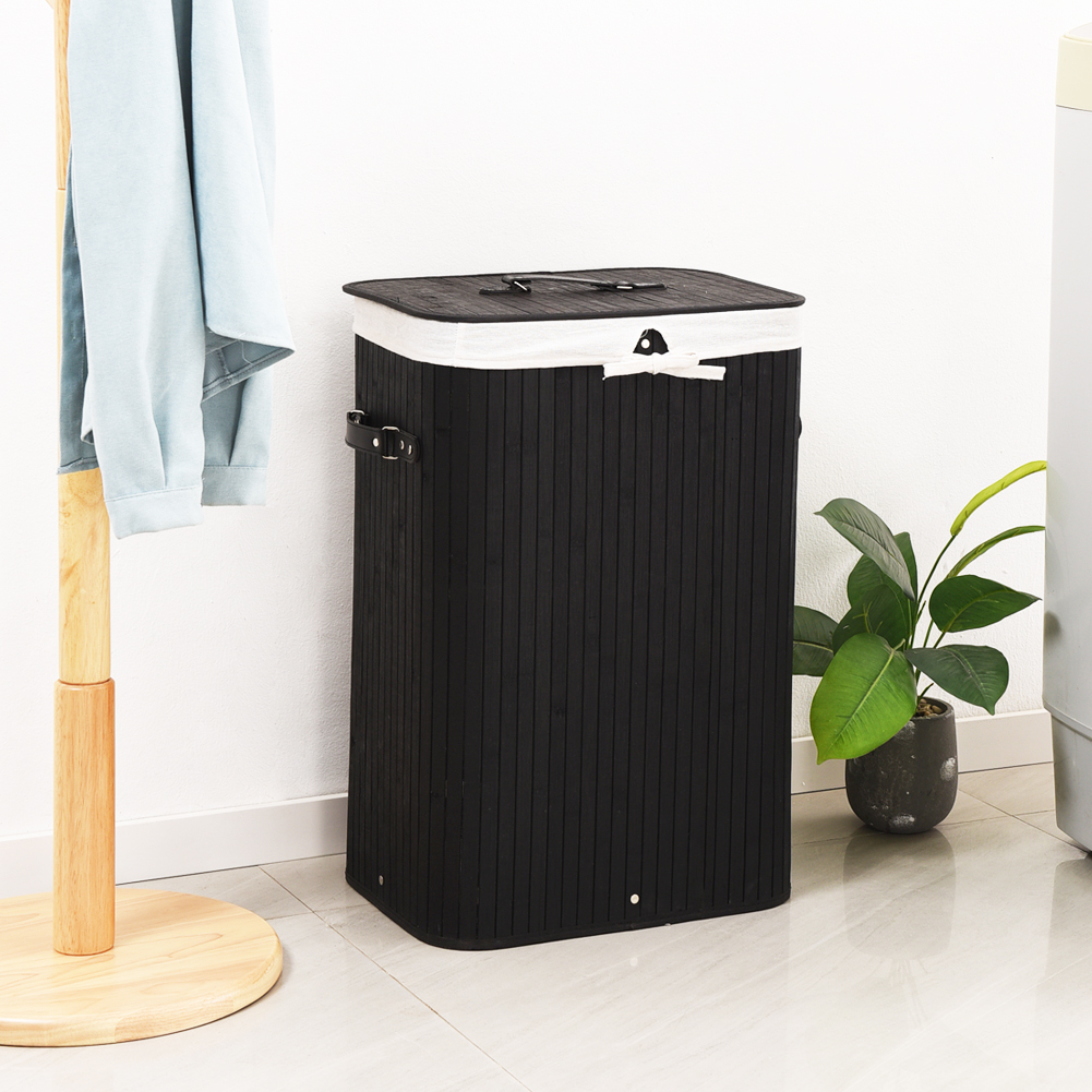 Bamboo Laundry Hamper Portable, Dirty Clothes Storage