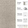 thumbnail image 5 of Vangao Linen Texture Curtains Thermal Insulated Light Reducing Curtains for Bedroom Living Room Grommet Drapes Greyish Beige  2 Panels 52" x 84", 5 of 7