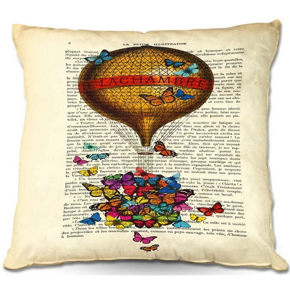 DiaNoche Designs Throw Pillows from Artist Madame Memento - Balloon Butterflies