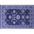 thumbnail image 1 of Ahgly Company Machine Washable Indoor Rectangle Oriental Blue Industrial Area Rugs, 7' x 10', 1 of 4
