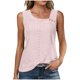 thumbnail image 1 of Camisetas de Cuello en V de las Mujeres sin Mangas Sólido Casual de Verano Camiseta de Poliéster Suave, Camisetas Básicas de Cuello en V de las Mujeres para la Capa de la Fiesta Diaria, 1 of 8