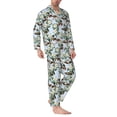 thumbnail image 2 of Lsque Mallard Ducks And Roses Pattern Long Sleeve Pajama Set for Men - Soft 2-Piece Sleepwear and Loungewear Set with Pockets, Comfy Nightwear-XX-Large, 2 of 7