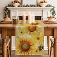 thumbnail image 2 of Table Runner 48 Inches Long for Kitchen Dining, Sunflower Dresser Scarf Farmhouse, Dining Table Decorations for Wedding/Parties, Yellow Floral Elegant Pastoral Flowers Rustic 13 x 48 In, 2 of 8