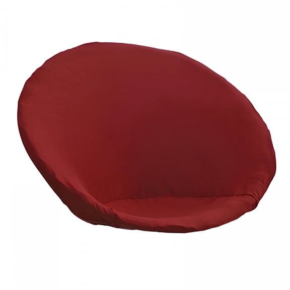 AUQ Round Saucer Chair Cover Slipcover Only,Stretch Jacquard Moon Chair Slipcovers Removable Spandex Fabric Soft Chair Covers Dark Red