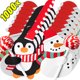 thumbnail image 2 of Venta al por mayor de tarjetas de papel con forma de piruleta navideña, paquete de envoltorio de dulces con dibujos de muñeco de nieve y Papá Noel, regalos para niños, decoración para fiestas de Año N, 2 of 5
