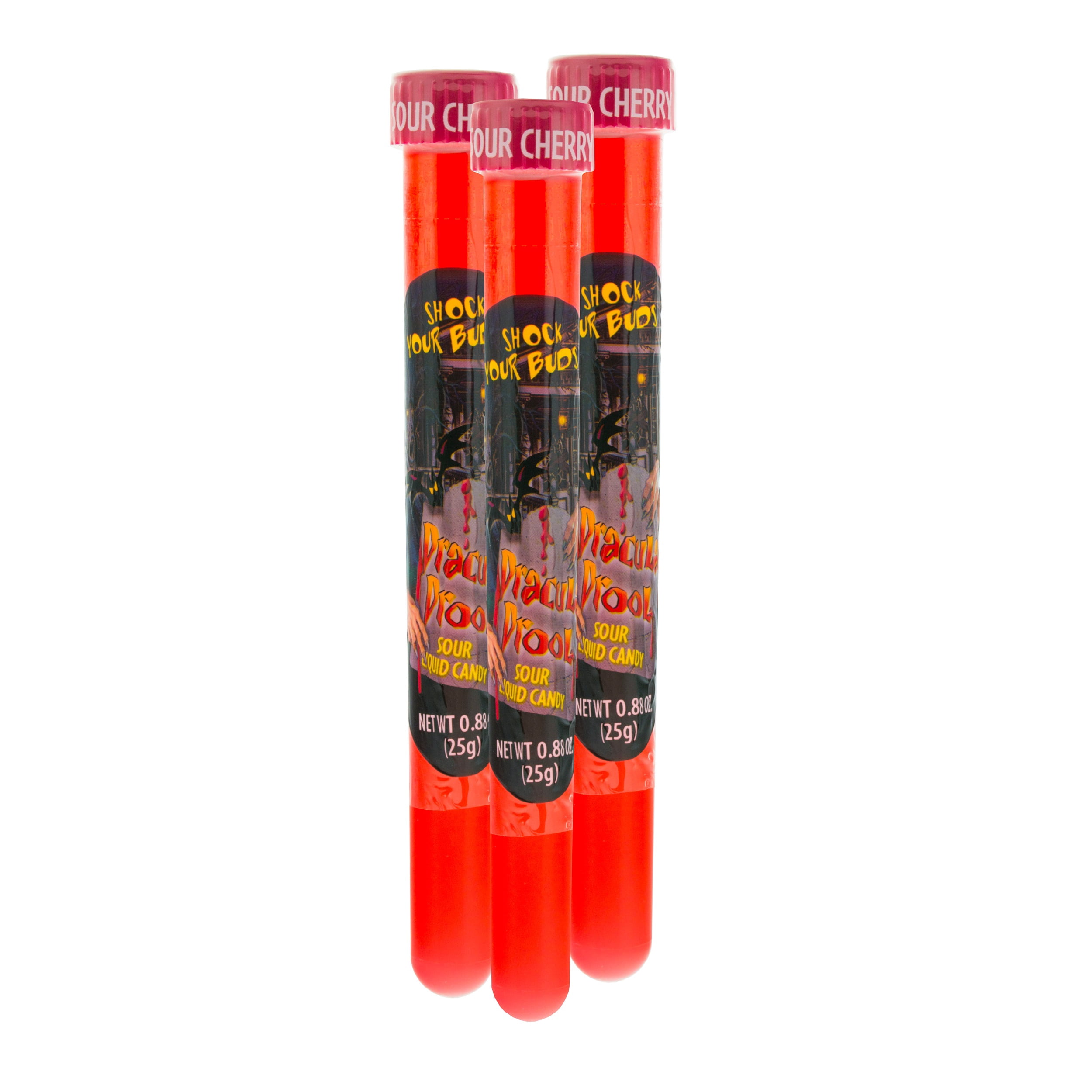 Dracula Drool Sour Cherry Liquid Candy Test Tube, 0.88 Ounce - 24 Count Display Box