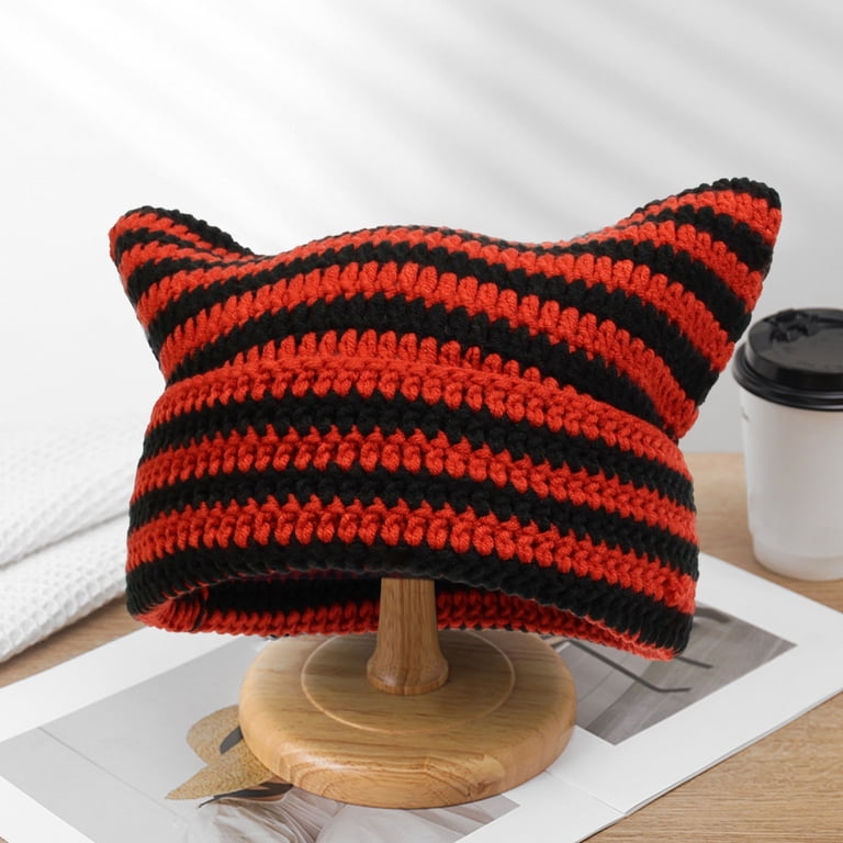 iHPH7 Cat Ear Beanie Wool Hats for Men Slouchy Beanie  display picture 2